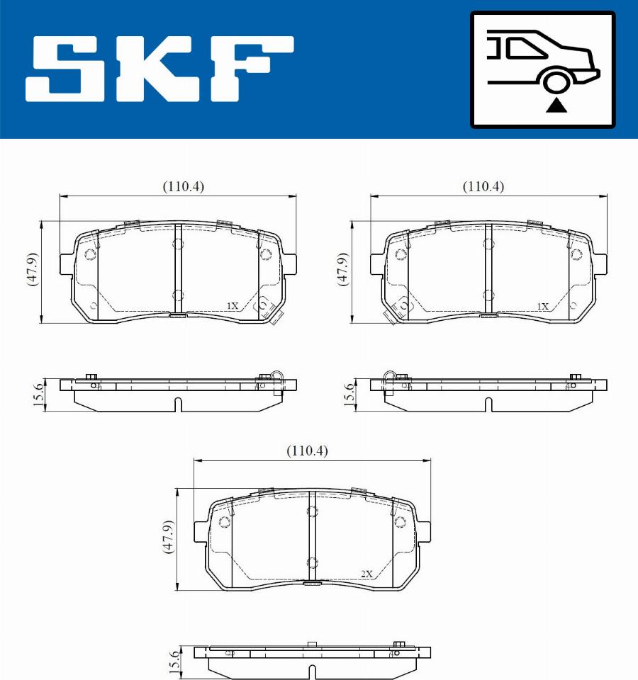 SKF VKBP 91103 A - Kit de plaquettes de frein, frein à disque cwaw.fr