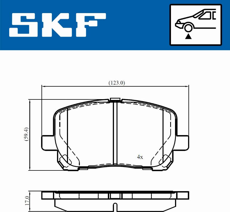 SKF VKBP 80943 - Kit de plaquettes de frein, frein à disque cwaw.fr