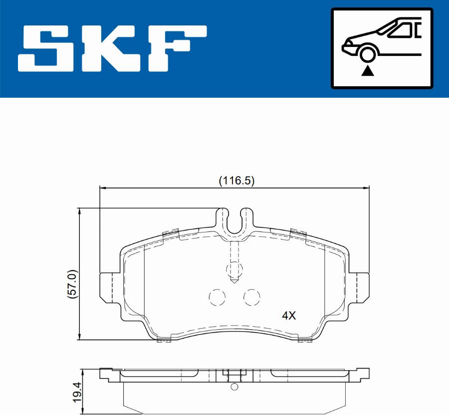 SKF VKBP 80955 - Kit de plaquettes de frein, frein à disque cwaw.fr