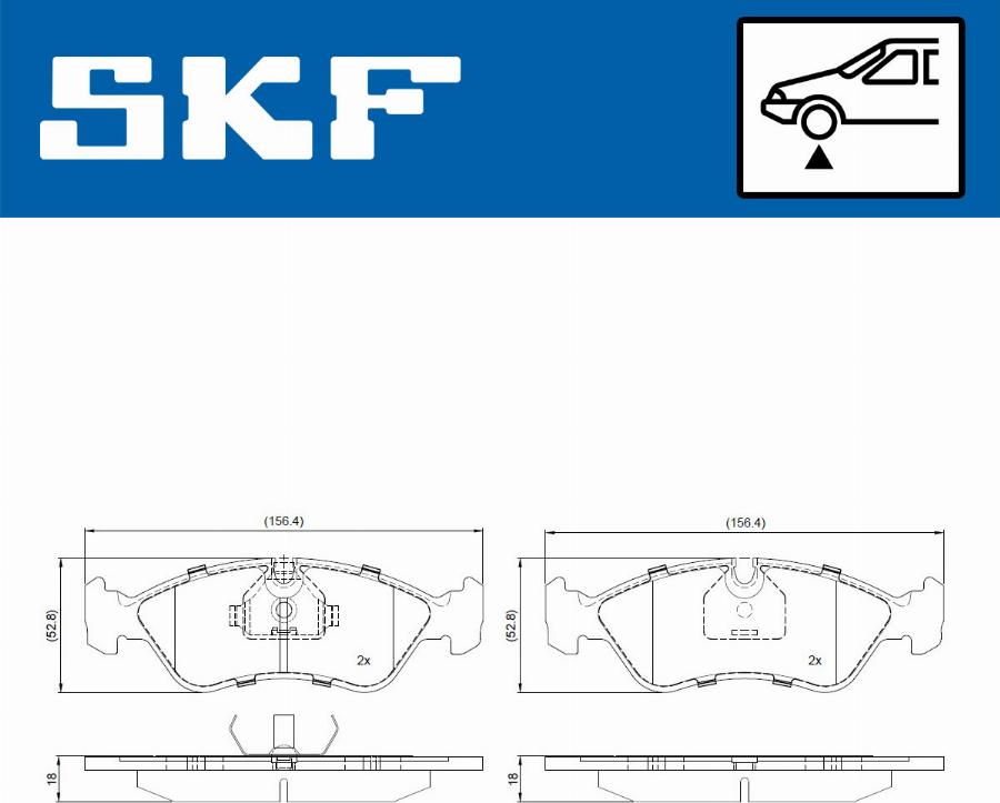 SKF VKBP 80960 - Kit de plaquettes de frein, frein à disque cwaw.fr