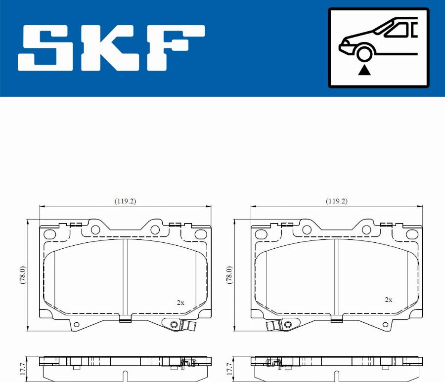 SKF VKBP 80904 A - Kit de plaquettes de frein, frein à disque cwaw.fr