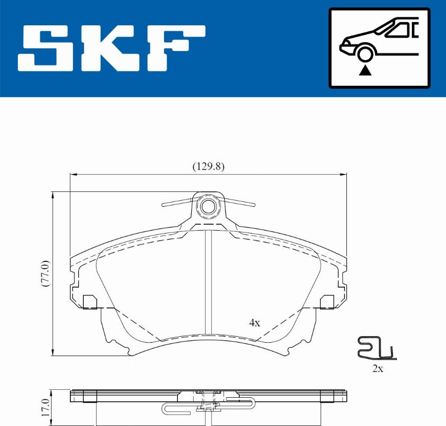 SKF VKBP 80900 A - Kit de plaquettes de frein, frein à disque cwaw.fr