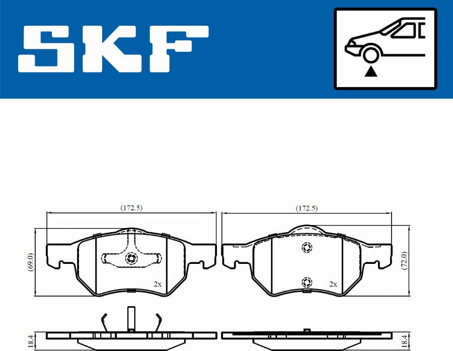 SKF VKBP 80915 - Kit de plaquettes de frein, frein à disque cwaw.fr