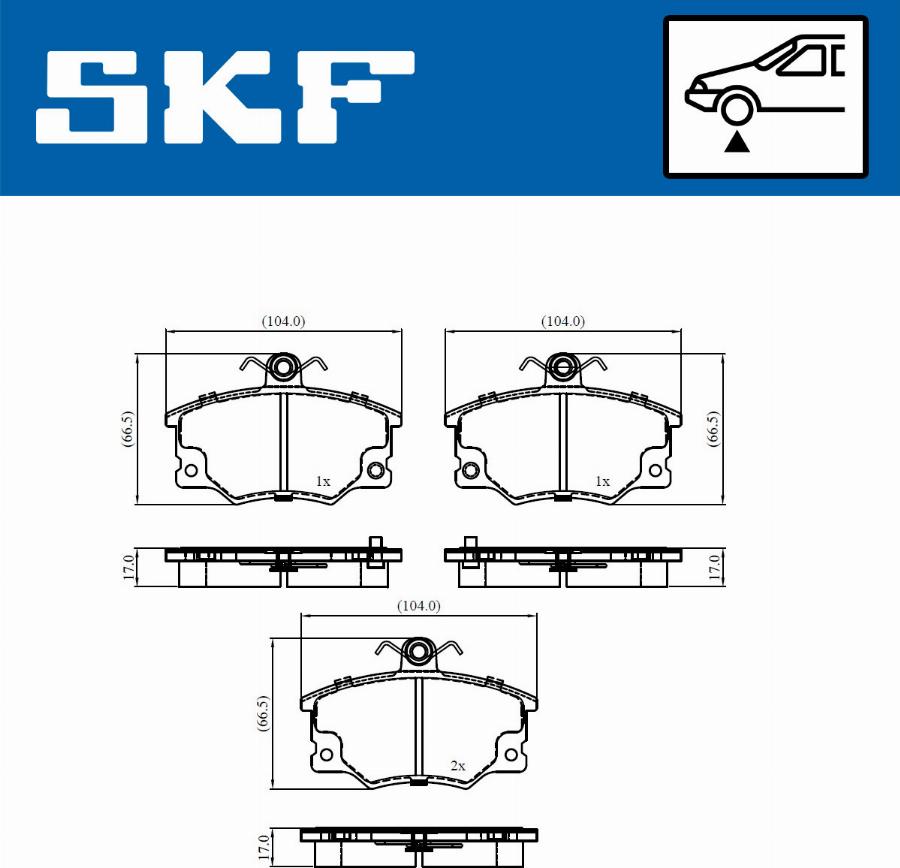 SKF VKBP 80911 A - Kit de plaquettes de frein, frein à disque cwaw.fr