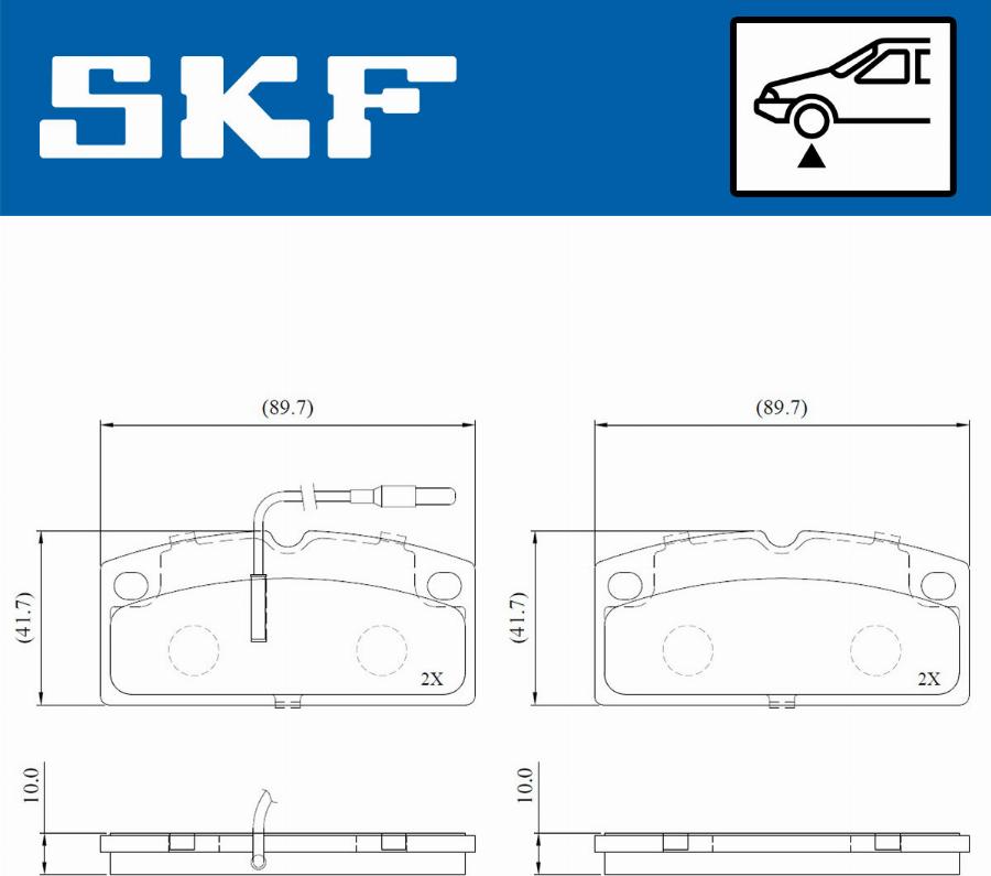 SKF VKBP 80918 E - Kit de plaquettes de frein, frein à disque cwaw.fr