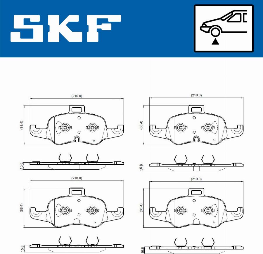 SKF VKBP 80981 - Kit de plaquettes de frein, frein à disque cwaw.fr