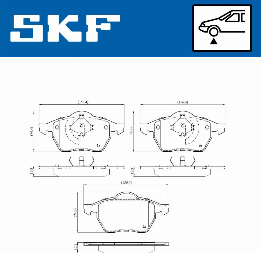 SKF VKBP 80936 - Kit de plaquettes de frein, frein à disque cwaw.fr