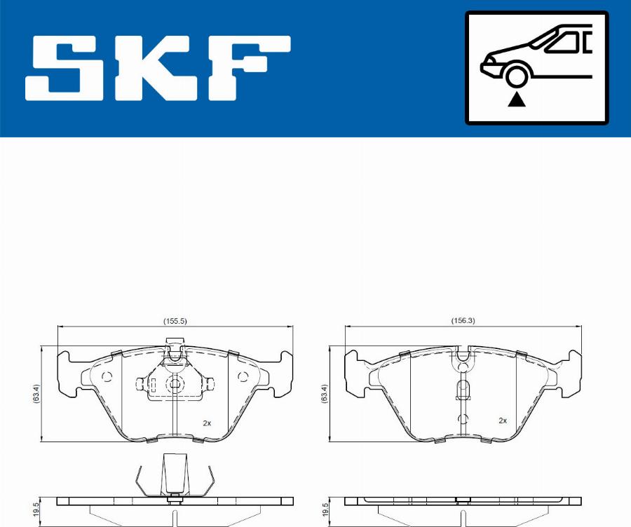 SKF VKBP 80926 - Kit de plaquettes de frein, frein à disque cwaw.fr