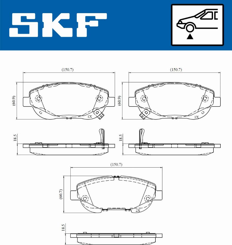 SKF VKBP 80923 A - Kit de plaquettes de frein, frein à disque cwaw.fr