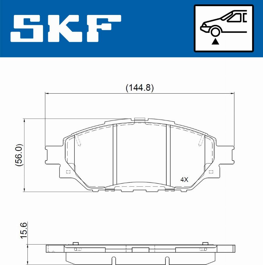 SKF VKBP 80976 - Kit de plaquettes de frein, frein à disque cwaw.fr