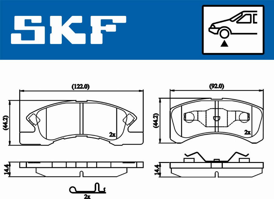 SKF VKBP 80490 A - Kit de plaquettes de frein, frein à disque cwaw.fr