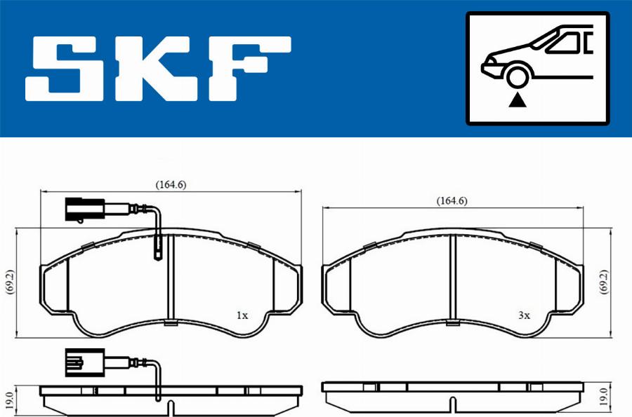 SKF VKBP 80441 E - Kit de plaquettes de frein, frein à disque cwaw.fr