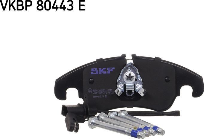 SKF VKBP 80443 E - Kit de plaquettes de frein, frein à disque cwaw.fr