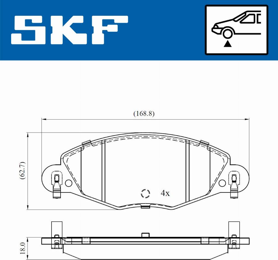 SKF VKBP 80447 E - Kit de plaquettes de frein, frein à disque cwaw.fr