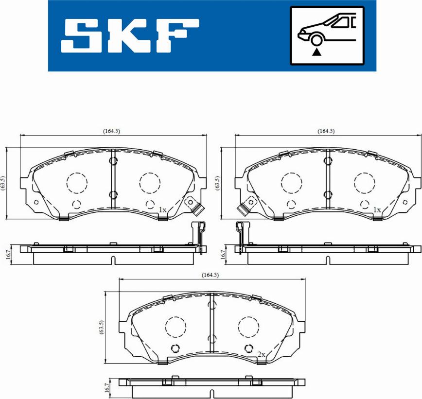 SKF VKBP 80454 A - Kit de plaquettes de frein, frein à disque cwaw.fr