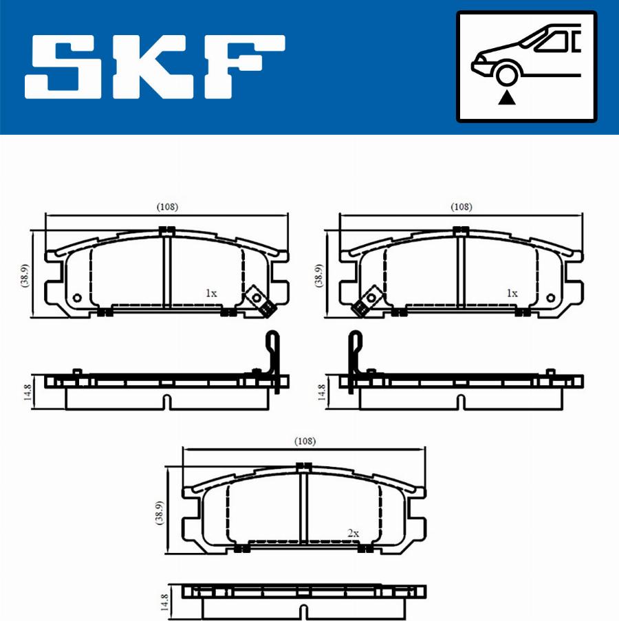 SKF VKBP 80457 - Kit de plaquettes de frein, frein à disque cwaw.fr