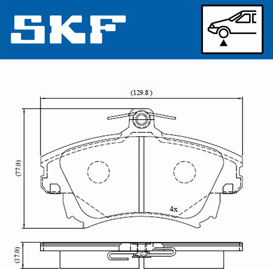 SKF VKBP 80404 A - Kit de plaquettes de frein, frein à disque cwaw.fr