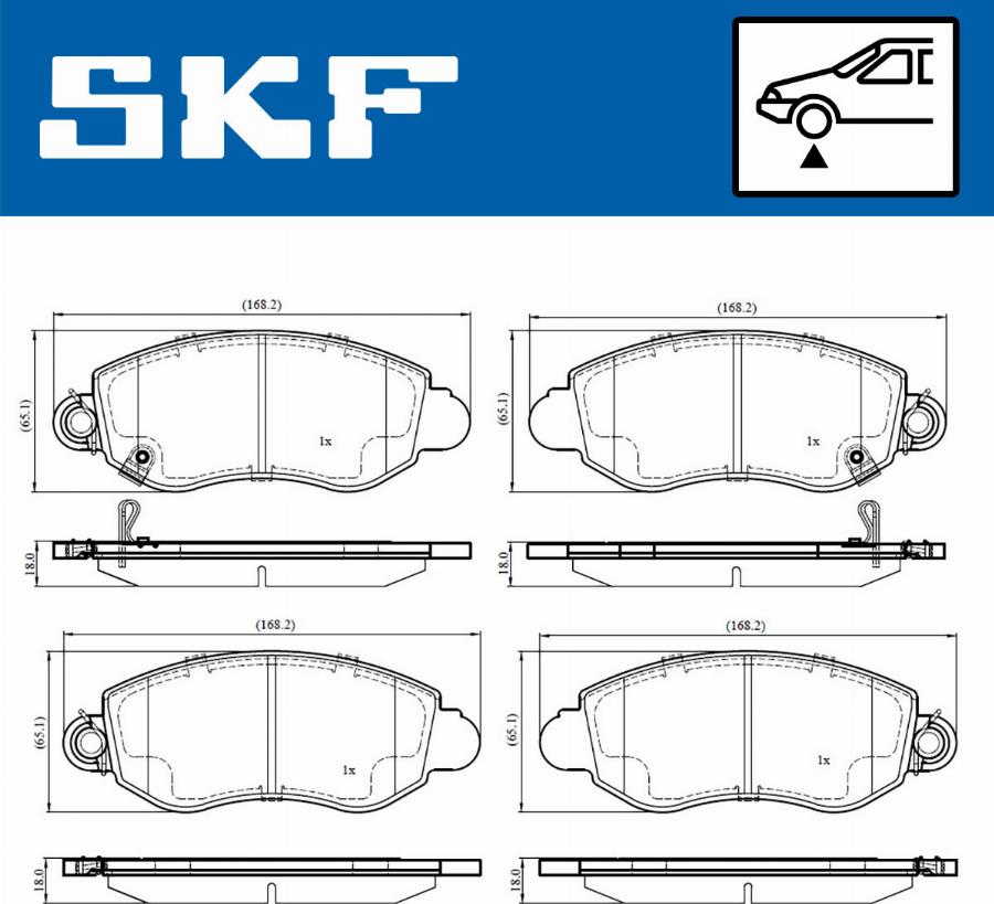 SKF VKBP 80489 A - Kit de plaquettes de frein, frein à disque cwaw.fr