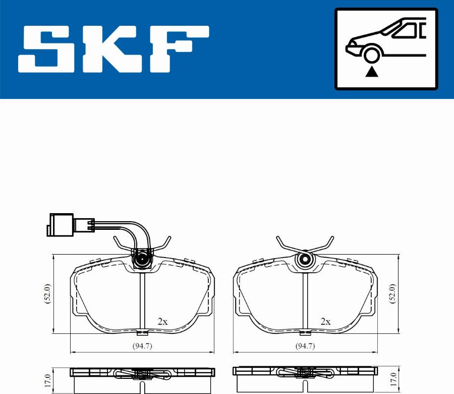 SKF VKBP 80480 E - Kit de plaquettes de frein, frein à disque cwaw.fr