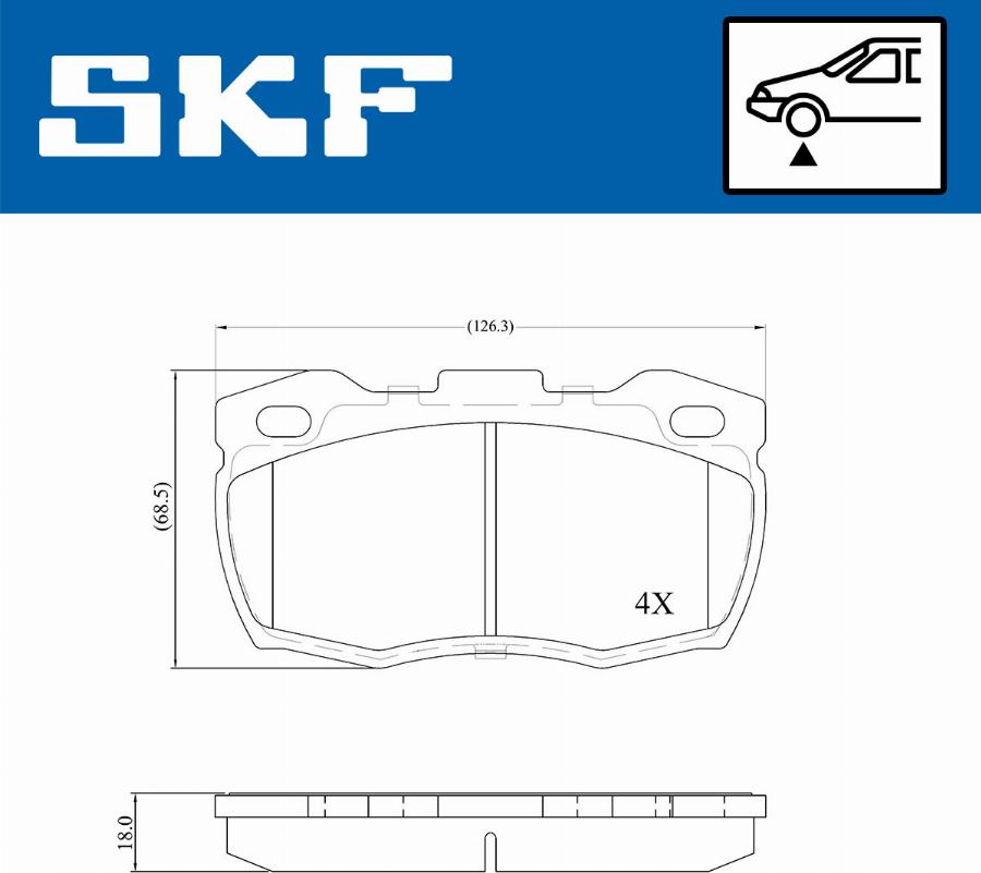 SKF VKBP 80435 - Kit de plaquettes de frein, frein à disque cwaw.fr