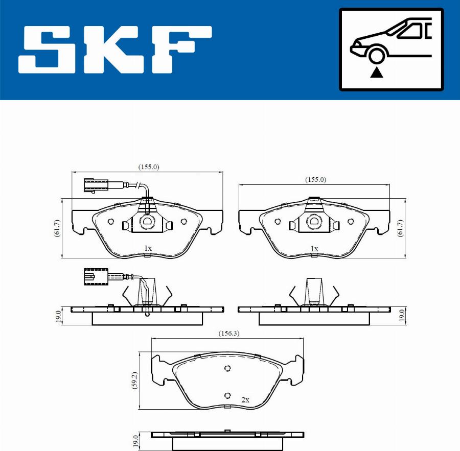 SKF VKBP 80438 E - Kit de plaquettes de frein, frein à disque cwaw.fr