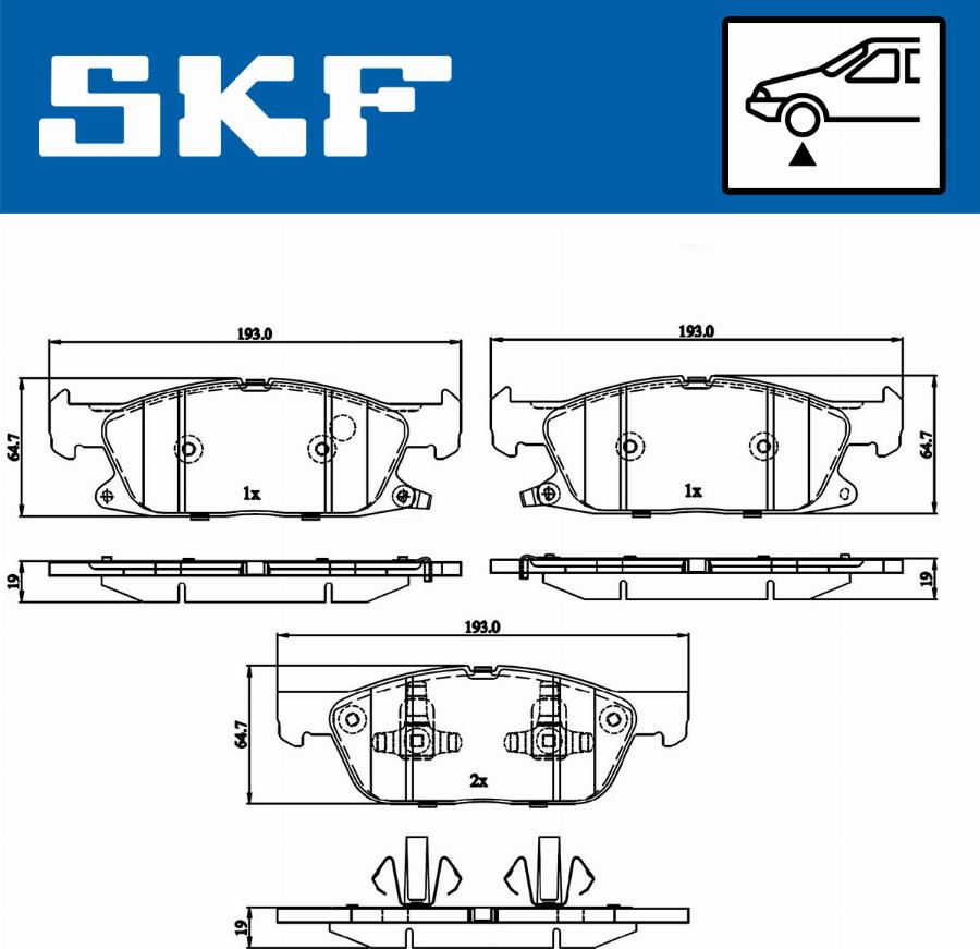 SKF VKBP 80433 A - Kit de plaquettes de frein, frein à disque cwaw.fr