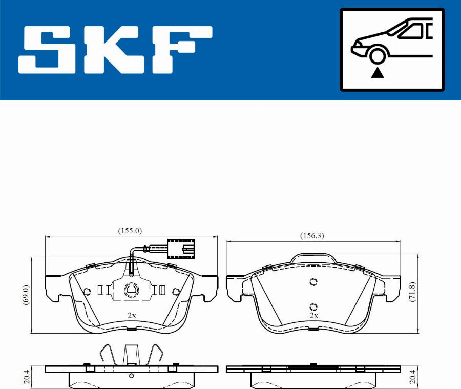 SKF VKBP 80432 E - Kit de plaquettes de frein, frein à disque cwaw.fr