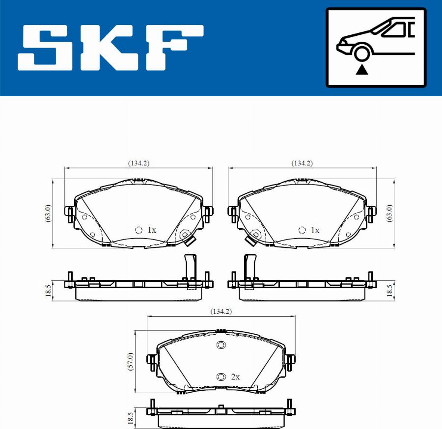 SKF VKBP 80429 A - Kit de plaquettes de frein, frein à disque cwaw.fr