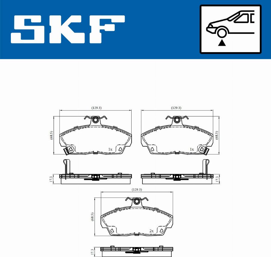 SKF VKBP 80479 A - Kit de plaquettes de frein, frein à disque cwaw.fr