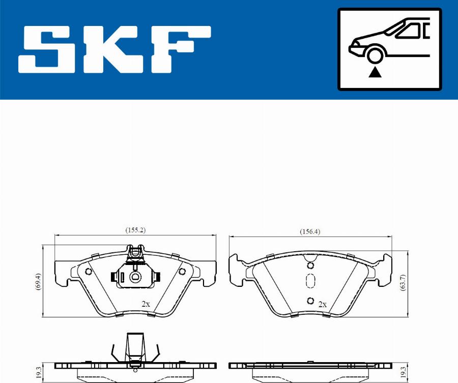 SKF VKBP 80474 - Kit de plaquettes de frein, frein à disque cwaw.fr