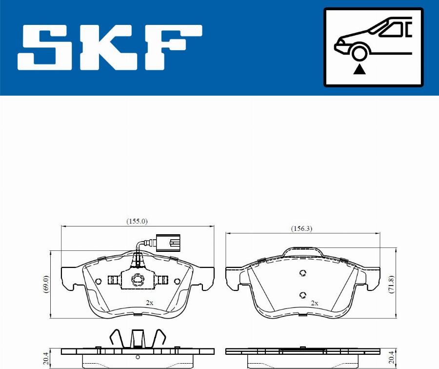 SKF VKBP 80476 E - Kit de plaquettes de frein, frein à disque cwaw.fr