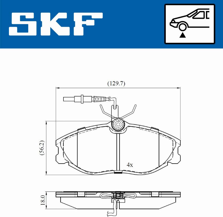 SKF VKBP 80477 E - Kit de plaquettes de frein, frein à disque cwaw.fr