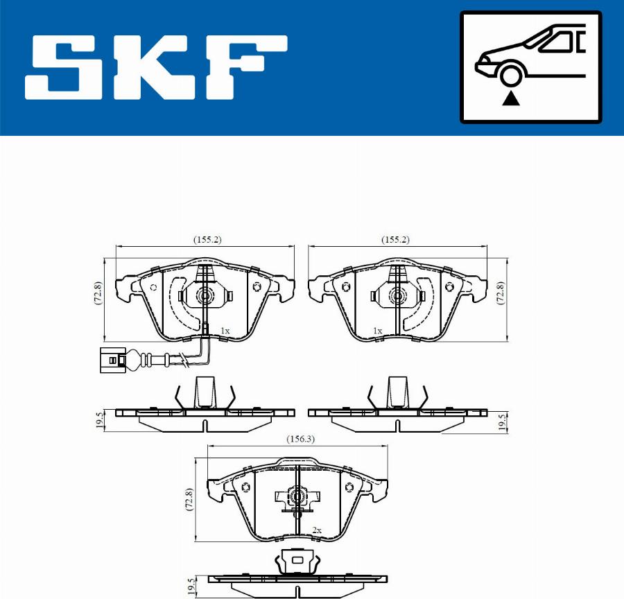 SKF VKBP 80594 E - Kit de plaquettes de frein, frein à disque cwaw.fr