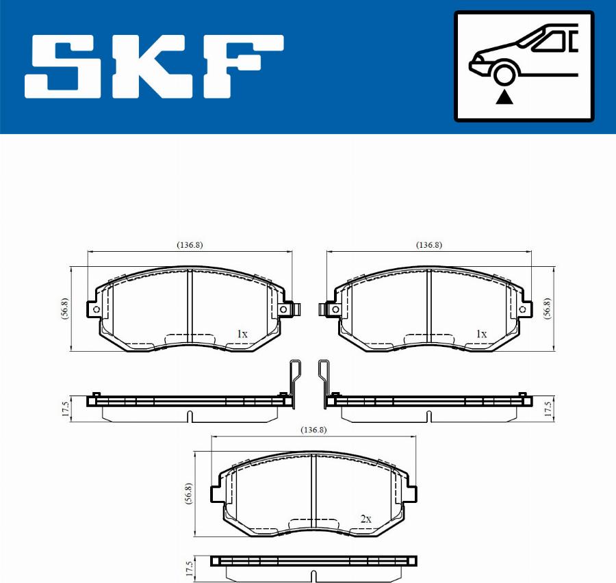 SKF VKBP 80545 A - Kit de plaquettes de frein, frein à disque cwaw.fr