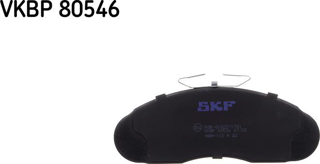 SKF VKBP 80546 A - Kit de plaquettes de frein, frein à disque cwaw.fr