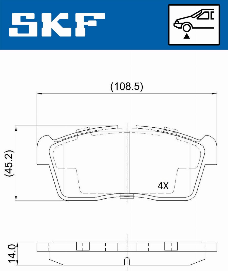 SKF VKBP 80542 - Kit de plaquettes de frein, frein à disque cwaw.fr