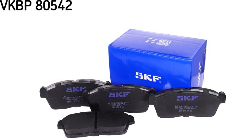 SKF VKBP 80542 - Kit de plaquettes de frein, frein à disque cwaw.fr