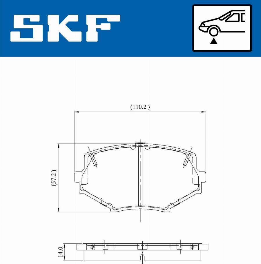 SKF VKBP 80564 A - Kit de plaquettes de frein, frein à disque cwaw.fr