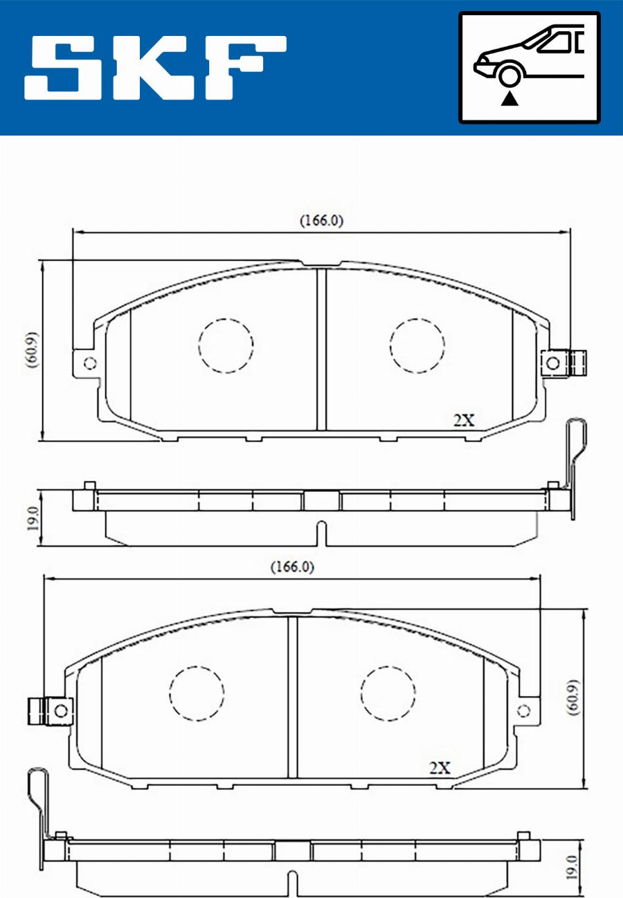 SKF VKBP 80509 A - Kit de plaquettes de frein, frein à disque cwaw.fr