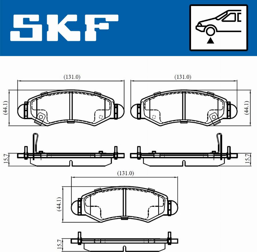 SKF VKBP 80500 A - Kit de plaquettes de frein, frein à disque cwaw.fr