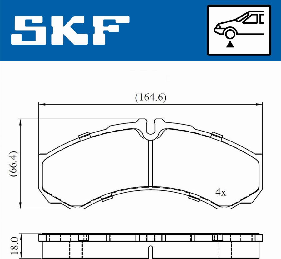 SKF VKBP 80507 - Kit de plaquettes de frein, frein à disque cwaw.fr