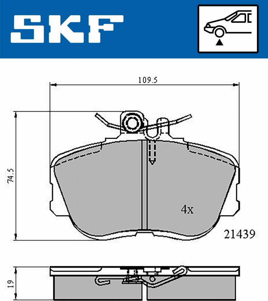 SKF VKBP 80516 - Kit de plaquettes de frein, frein à disque cwaw.fr