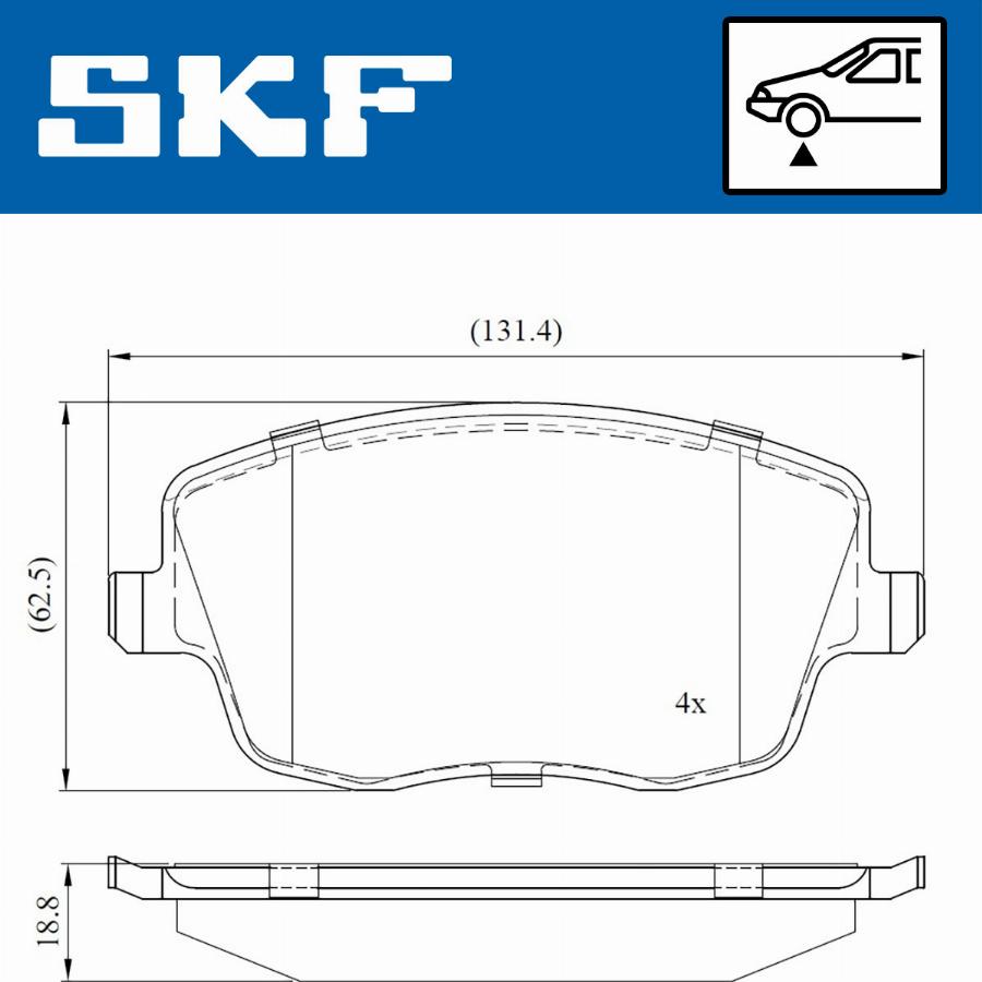 SKF VKBP 80517 - Kit de plaquettes de frein, frein à disque cwaw.fr