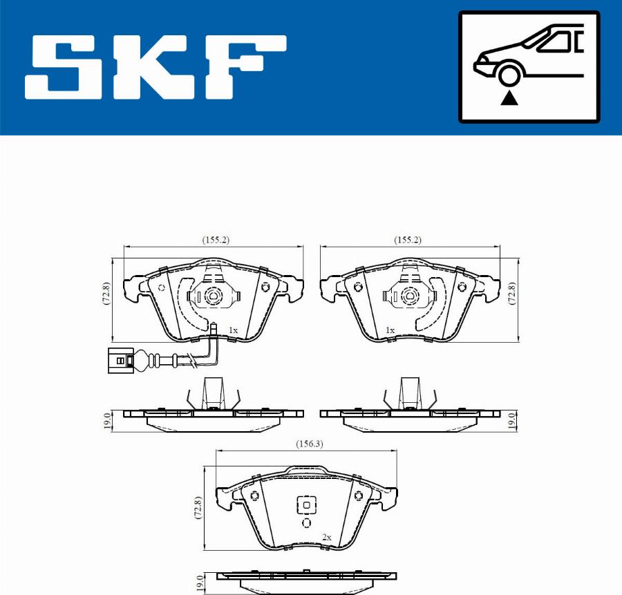 SKF VKBP 80586 E - Kit de plaquettes de frein, frein à disque cwaw.fr