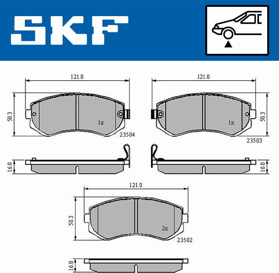 SKF VKBP 80535 A - Kit de plaquettes de frein, frein à disque cwaw.fr