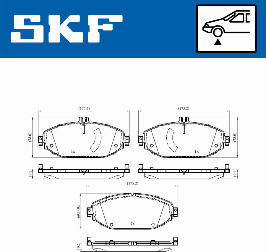 SKF VKBP 80530 - Kit de plaquettes de frein, frein à disque cwaw.fr