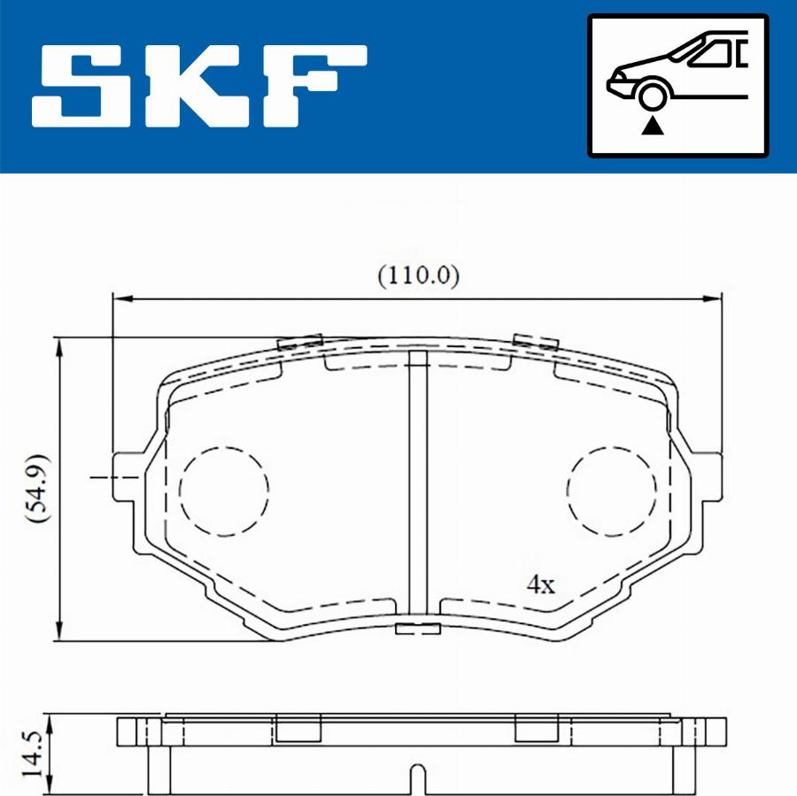 SKF VKBP 80531 A - Kit de plaquettes de frein, frein à disque cwaw.fr