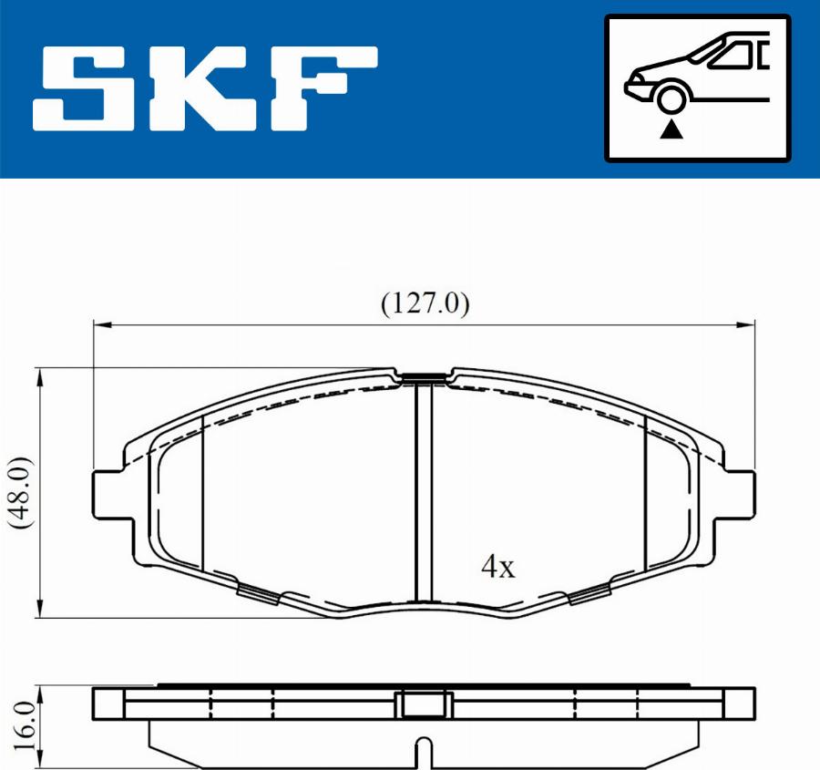 SKF VKBP 80532 - Kit de plaquettes de frein, frein à disque cwaw.fr