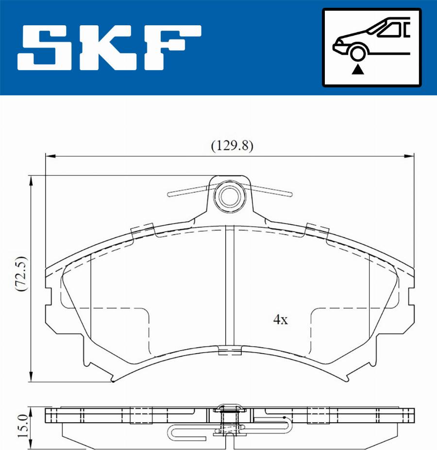 SKF VKBP 80575 A - Kit de plaquettes de frein, frein à disque cwaw.fr