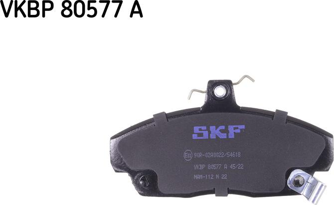 SKF VKBP 80577 A - Kit de plaquettes de frein, frein à disque cwaw.fr